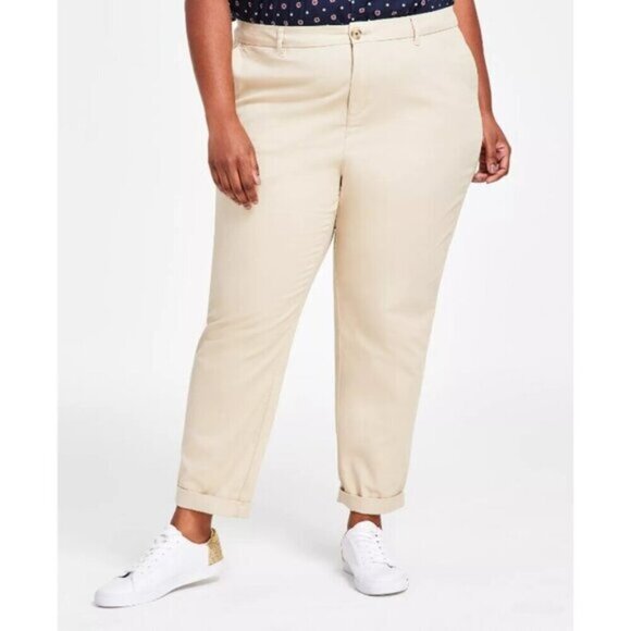 Tommy Hilfiger Pants - Tommy Hilfiger Flex Plus Size 14W Light Beige Hampton Chino Pants NWT